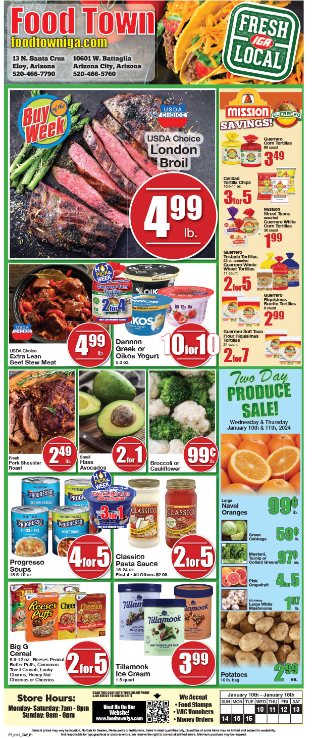 Weekly Ad January 10 16 2024 Food Town IGA   FT 0110 IGW P1 